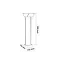 Elektrikpark Noche Essen (NCH 1640) 50 cm 28W LED Bahçe Bollard – Güçlü Aydınlatmalı Orta Boy Dış Mekan Direği