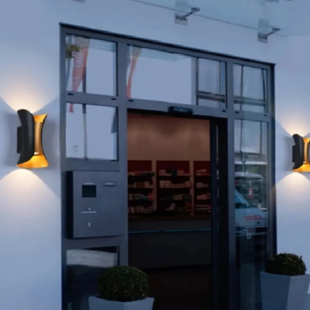 Elektrikpark Noche Atina (NCH 1100 S/A) Çift Yönlü Dış Mekan Aplik – Antrasit Alüminyum Gövdeli 2xGU10 Duvar Lambası