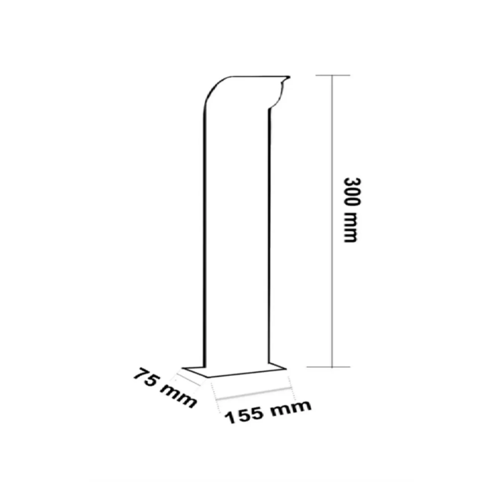 Elektrikpark Noche Berlin (NCH 1630) 30 cm LED’li Bahçe Bollard – 14W 3000K Antrasit Kısa Aydınlatma Direği