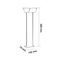 Elektrikpark Noche Dortmund (NCH 1620) 30 cm 28W LED Bahçe Direği – Yüksek Güçlü Antrasit Kısa Bollard
