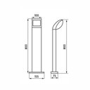 Elektrikpark Noche Frankfurt (NCH 1680) 80 cm LED’li Bollard Direği – 14W 3000K Yüksek Dış Mekan Aydınlatma Direği